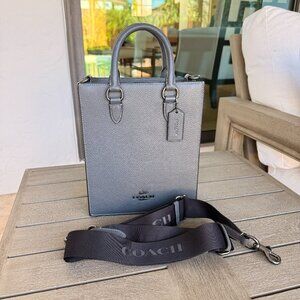 Last 1‼️Coach Men's Dylan Tote Bag Crossbody In Leather QB/GRAPHITE CT910